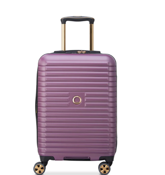 Delsey Paris Luggage Cruise 3.0 Carry-On 21" Hardshell Spinner Plum