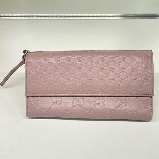 Gucci Continental Guccissima Blush Pink Fold Wallet