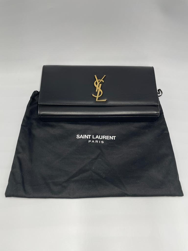 Saint Laurent YSL Monogram Small Wallet on Chain in Grained Leather |  Neiman Marcus