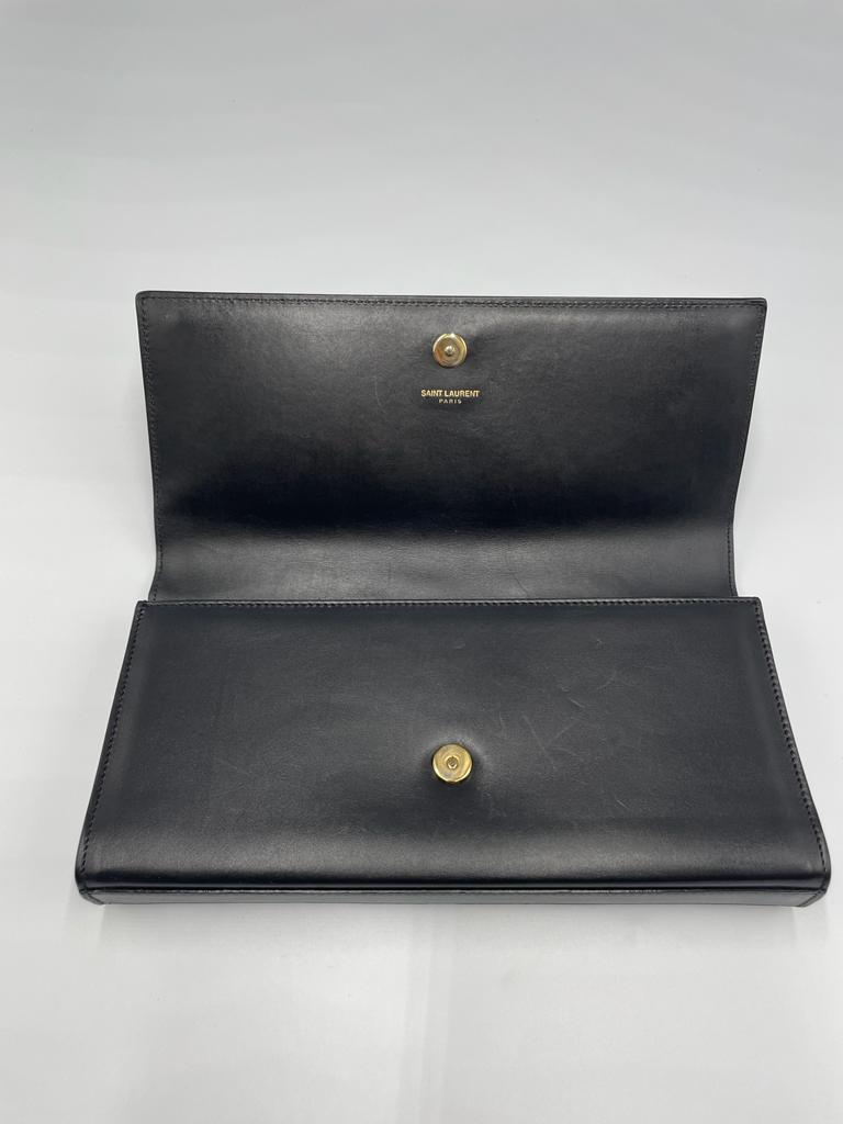 Saint Laurent Kate Calfskin Leather Clutch Handbag
